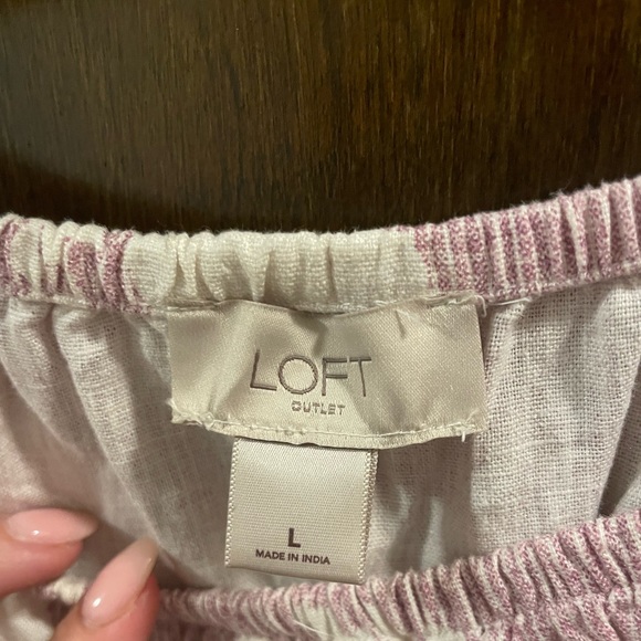 Loft Floral off the should top - Picture 3 of 3